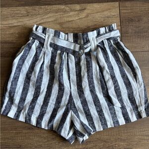 Chic Striped High Waist Women Shorts